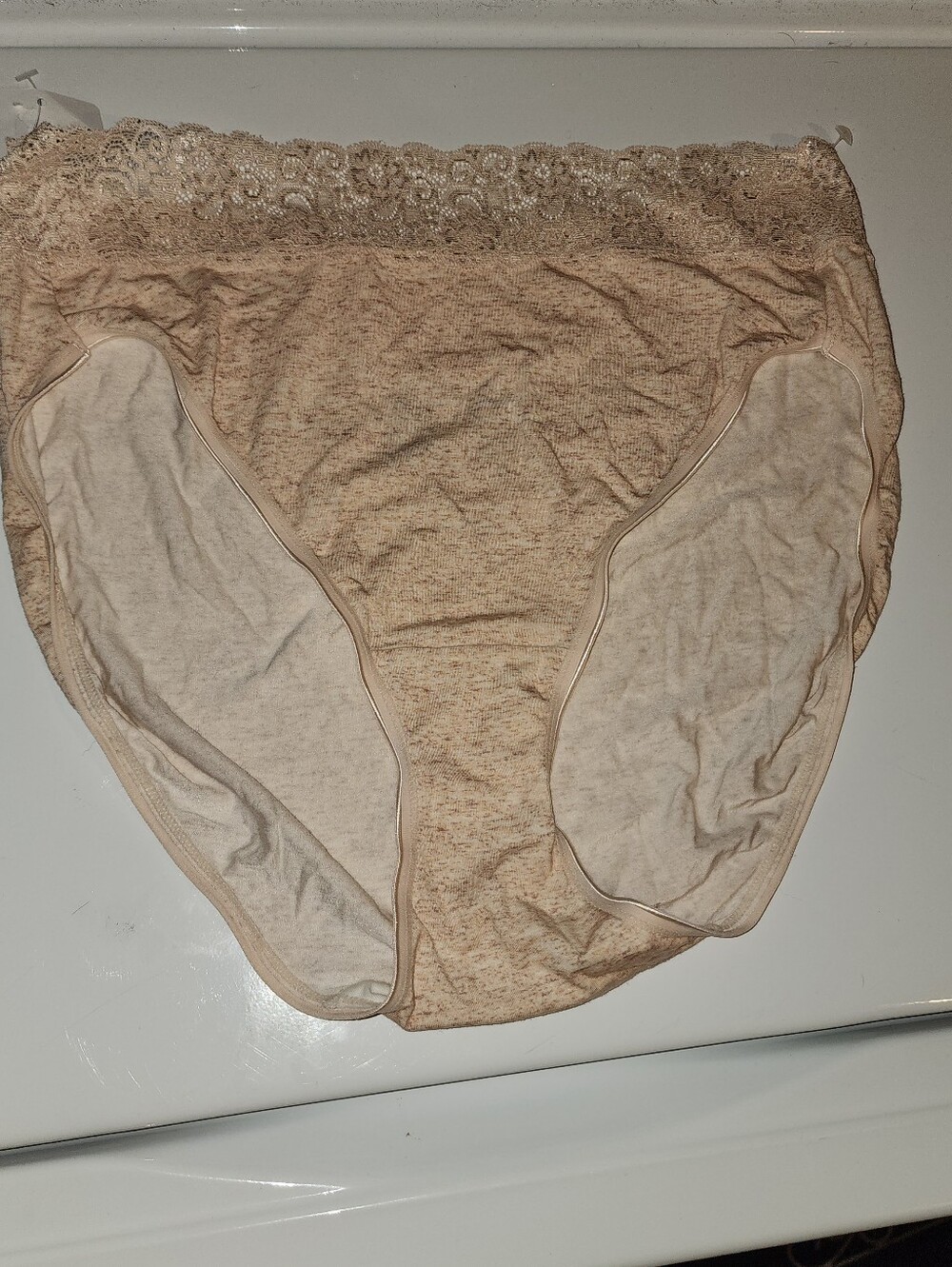 Soma Beige Lace-Trim High Leg Panties Briefs XXL NWT